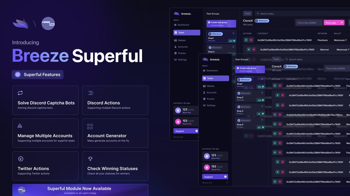 Introducing Superful 🎟️

Another day another feature! Enter and manage Superful raffles effortlessly with our latest module.