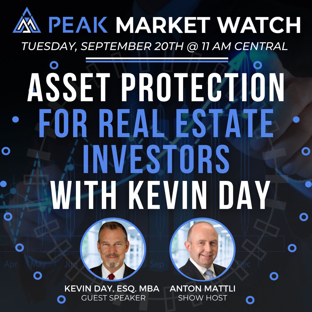 peak_financing's tweet photo. Don't miss out TOMORROW 11 AM Central!

In this Peak Market Watch episode, Kevin Day, Esq., MBA, Partner at Tresp, Day &amp; Associates, Incorporated, joins the show to share his expertise in protecting your real estate investments.

Register >https://t.co/e1TlkmLw2o https://t.co/bTE5loHdWk