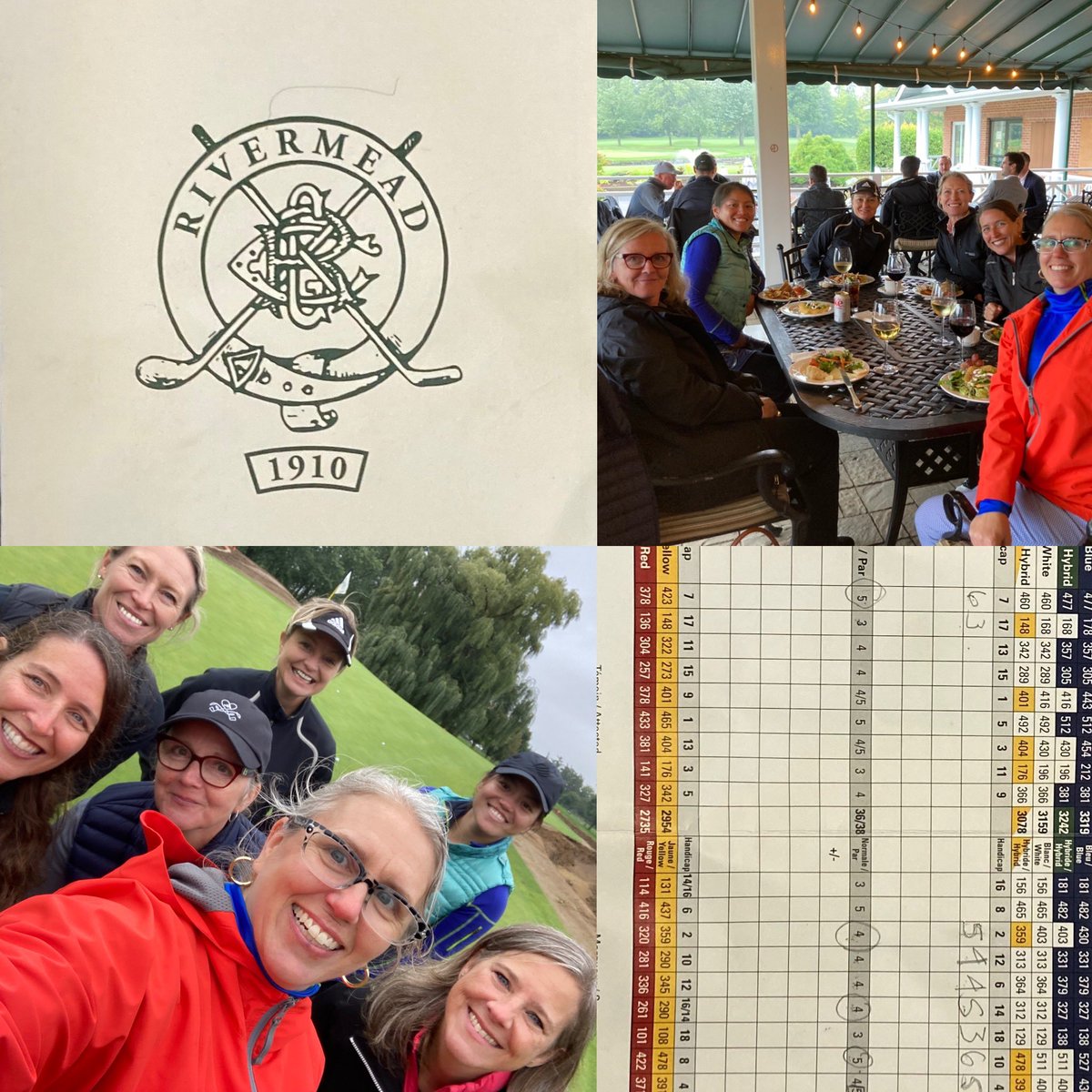 Rain. Rain. Went away… long enough to tee it up earlier today with a fab group of powerhouse women on Rivermead Golf Course - annual RBC COI Golf tourney. 

41 on a PAR 37 as a seven player scramble/best ball … shhh 🤫 

Thanks for joining me on the greens.