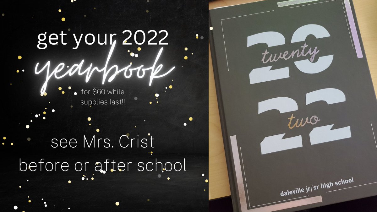 DHS_studntmedia's tweet photo. We still have some 2022 yearbooks left! These books are awesome, don't miss out! #silverlining https://t.co/rfpc1p69kV