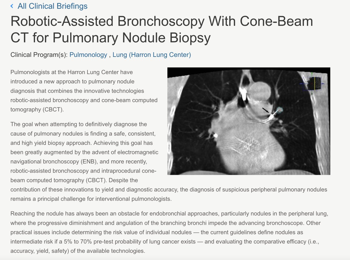 🫁 Here’s News! Dr David DiBardino at Penn's Harron Lung Center and Penn #Pulmonology is now performing #Robotic-Assisted #Bronchoscopy With <a href="/Cone/">Cone</a>-Beam-CT for #PulmonaryNodule Biopsy - Read the Briefing at spr.ly/6018MTCcs #lungcancer