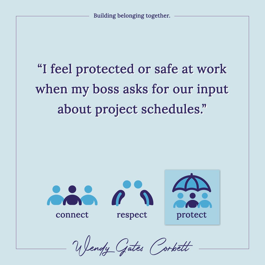 One way to show you’ve got your colleagues’ back: Balance project deadlines with time to recharge.

#belonging #youbelong #buildingbelonging #workplacebelonging #belongingatwork #respect #employeeculture #workplaceculture #workplaceculturematters #teamculture #inclusion