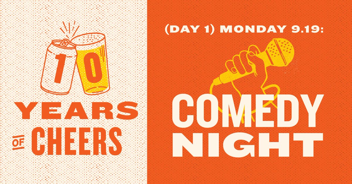 Comedy Night kicks off our 10th birthday bash! Join us for something different every night of the week. More details here: indeedbrewing.com/blog/10-years-…