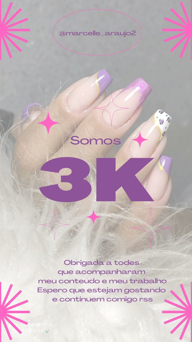 MarcelleNails's tweet photo. Somos 3K lá no insta 🤩🥳🤩🥳
Muito obrigado a todos que me seguem, e quem não segue, segue lá pô custa nada rss 
Rumo a 4K 
.
@marcelle_araujo2 
Seguem 
Da essa moral aí kkkk https://t.co/Y1TI1ptYPu