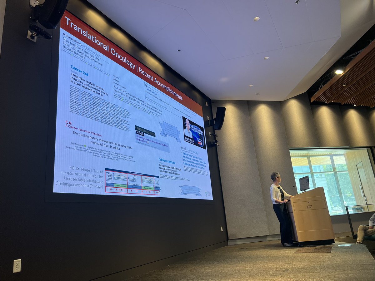 FlavioRochaMD's tweet photo. @DrLaraDavis introducing the Translational Oncology Program @OHSUKnight Retreat. Great to see all the #precisiononcology 🧬 🎯 efforts like the #SMMART program and scientific accomplishments revolutionizing cancer 🦀 treatment. https://t.co/ftlcTsh3U1