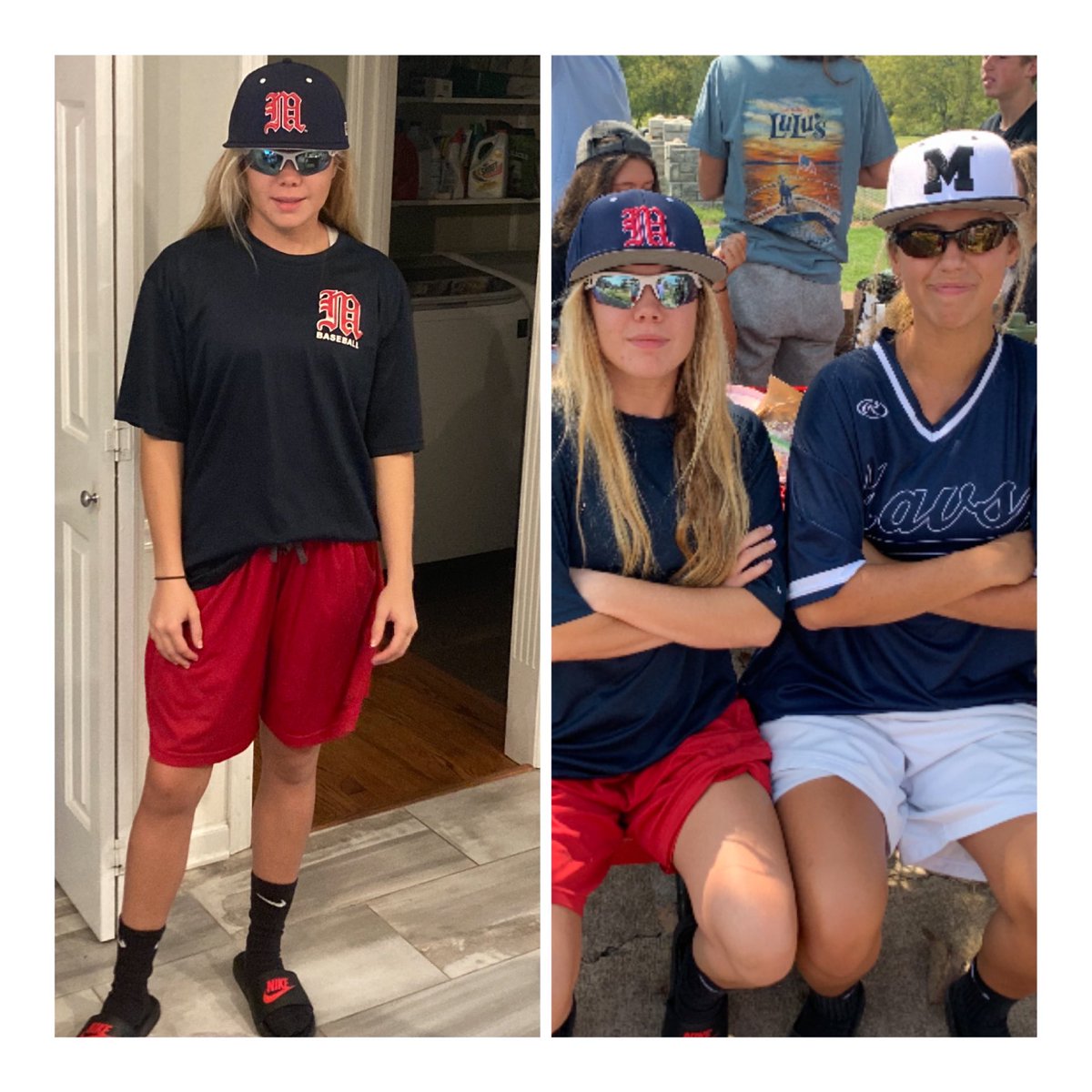 mad_mavericks's tweet photo. Love it!  Some Mavericks sisters on “Dress like Dad Day” of Homecoming week. #MaverickUp https://t.co/jcP4Lno4RT