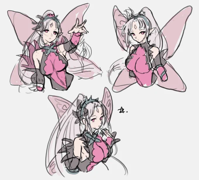 I felt sick and tired to stream today...so have some low-effort doodles. 