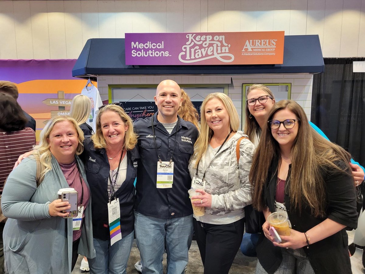 MSMedStaffing's tweet photo. Day-1 of TravCon was epic!! Come back &amp; hang with our crew tomorrow at booth #224! 📸 Snapping some pics in our VW Photo Booth Bus is an absolute must. We also have a really cool charging station and swag for days. See you tomorrow! #wherewillcaretakeyou #travcon22 https://t.co/fpZcdgO2FV