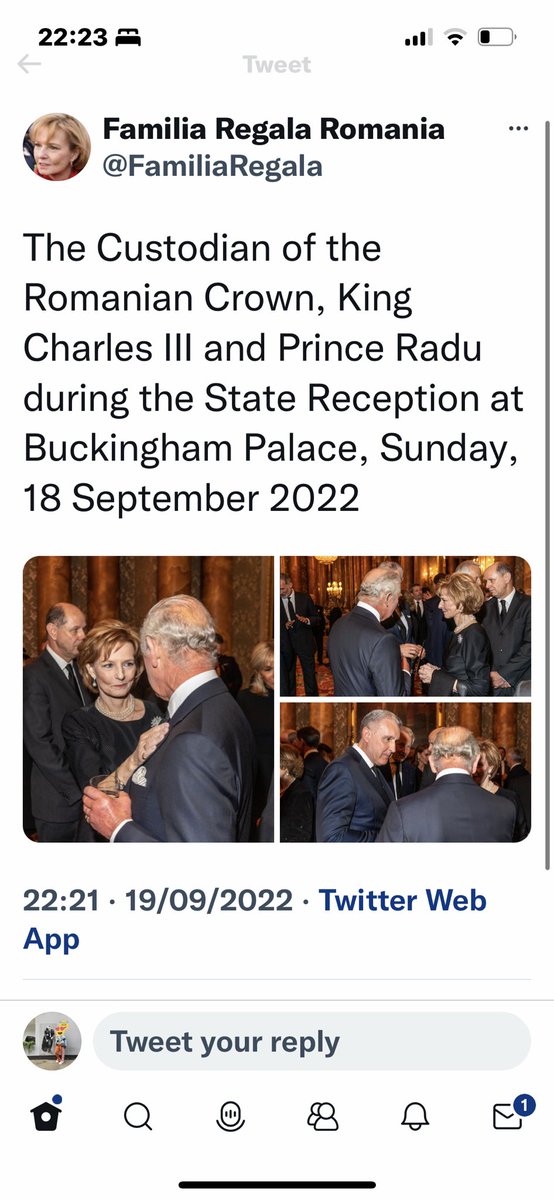 jozzzaphen's tweet photo. Last nights #RomanianRoyalFamily #StateReception I see kitty wore some glittering earrings, Sophie in the background! https://t.co/f22PalSdw6