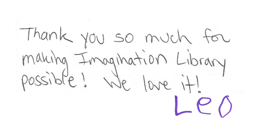 ILibraryDenver's tweet photo. We love to receive lovely notes like this one from one of Imagination Library's very own readers, Leo!  

#DollysLibrary #ImaginationLibrary #ImaginationLibraryDenver #StoryTime #LetsReadDenver #EarlyChildhoodLiteracy #books #readmore https://t.co/dHkBSuSGFr