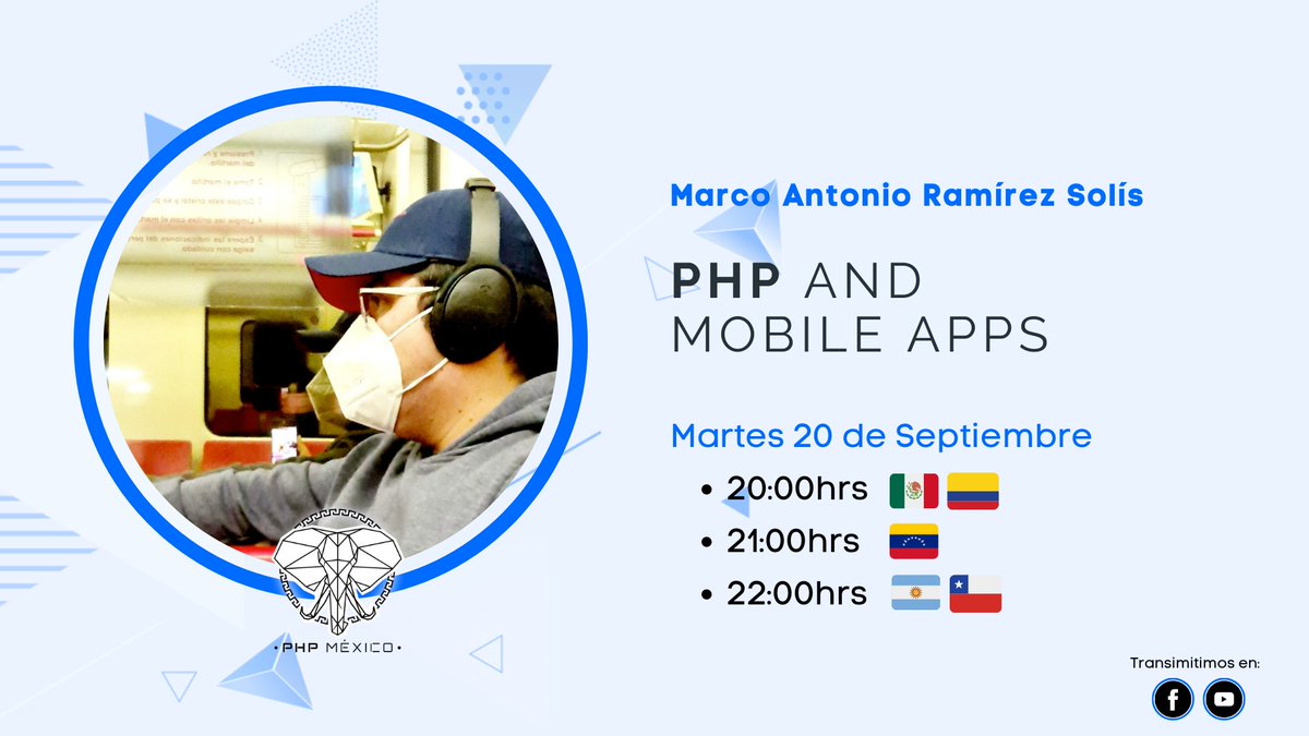 phpmx's tweet image. ⏳⏳ Que no se te mueva ... la fecha del #Meetup es ¡Mañana! ⏳⏳
📘 "PHP and Mobile apps"
📆 mar., 20 sep
🕑 8:00pm 🇲🇽
💻 youtu.be/IxltQpsNPWM
🙋🏻 LinkedIn: mramirezrzerocorp
📝 meetup.com/es/php-the-rig…
#phpmxmeetup #phpmx #php #mobileApps #mobile