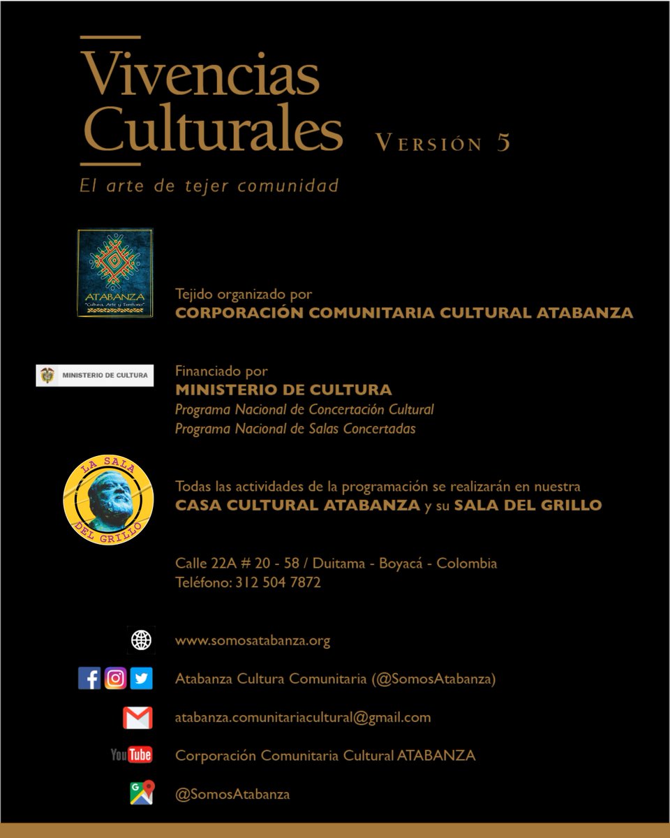 SomosAtabanza's tweet photo. 𝙐𝙣𝙖 𝙖𝙡𝙚𝙜𝙧𝙞́𝙖 𝙥𝙧𝙤𝙛𝙪𝙣𝙙𝙖 𝙣𝙤𝙨 𝙞𝙣𝙫𝙖𝙙𝙚 Llega la visita de la Muestra 𝐁𝐄𝐀𝐓𝐑𝐈𝐙 𝐂𝐀𝐌𝐀𝐑𝐆𝐎 y su 𝐓𝐄𝐀𝐓𝐑𝐎 𝐈𝐓𝐈𝐍𝐄𝐑𝐀𝐍𝐓𝐄 𝐃𝐄𝐋 𝐒𝐎𝐋
𝑽𝑰𝑽𝑬𝑵𝑪𝑰𝑨𝑺 𝑪𝑼𝑳𝑻𝑼𝑹𝑨𝑳𝑬𝑺 / 𝑽𝒆𝒓𝒔𝒊𝒐́𝒏 𝟓... 𝐓𝐈𝐄𝐍𝐄𝐒 𝐐𝐔𝐄 𝐕𝐈𝐕𝐈𝐑𝐋𝐎 https://t.co/Fu8BAfXnT4