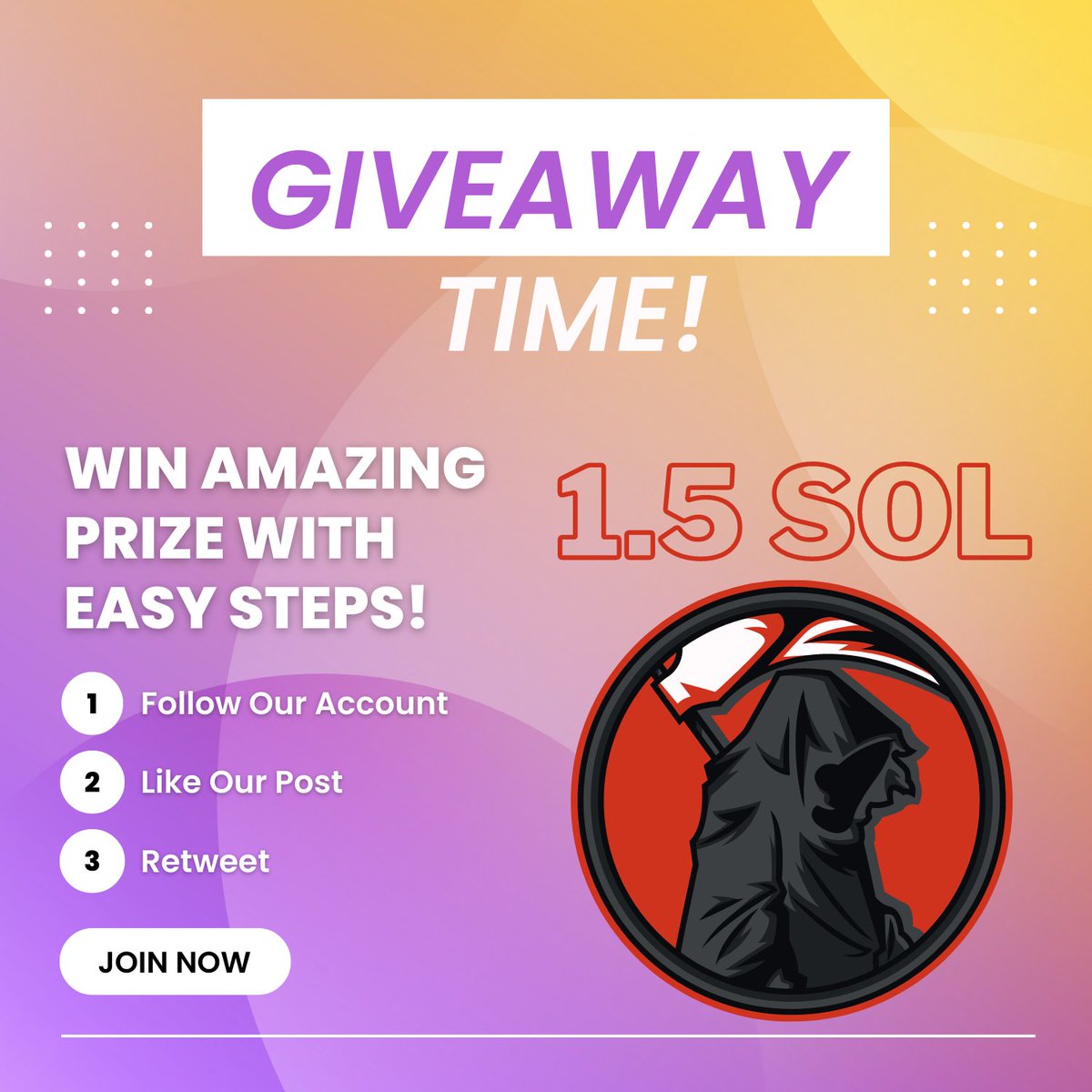 GODSPROM's tweet photo. 🎁 NEW GODS GIVEAWAY🎁

Prize: 
🏆1.5 $SOL💵 

RULES : 
1⃣ Follow 
@GODSPROM

2⃣ RT + ❤️
3⃣Tag 2 friends

🔔24 hours🔔
#Solana #SolanaGiveaways #NFTGiveaway https://t.co/yN3ei51GeY