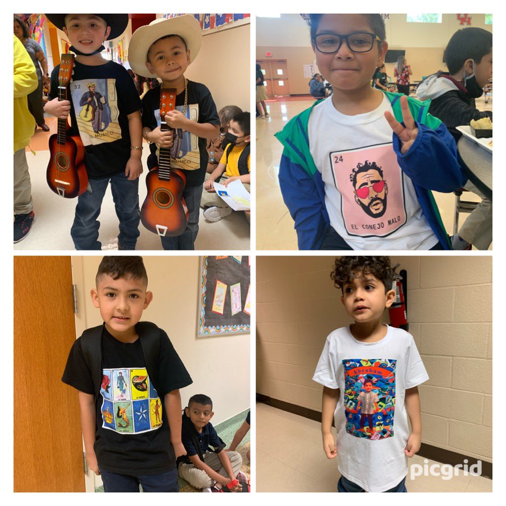 guevarasonia02's tweet photo. Our @BonnerElemHISD Tigers celebrated Day 3 of #HispanicHeritageMonth2022 dressing up as their favorite lotería characters. Way to show off your creativity Tigers! #HISDHHM @HoustonISD @ESO3_HISD https://t.co/swerxw4zUJ