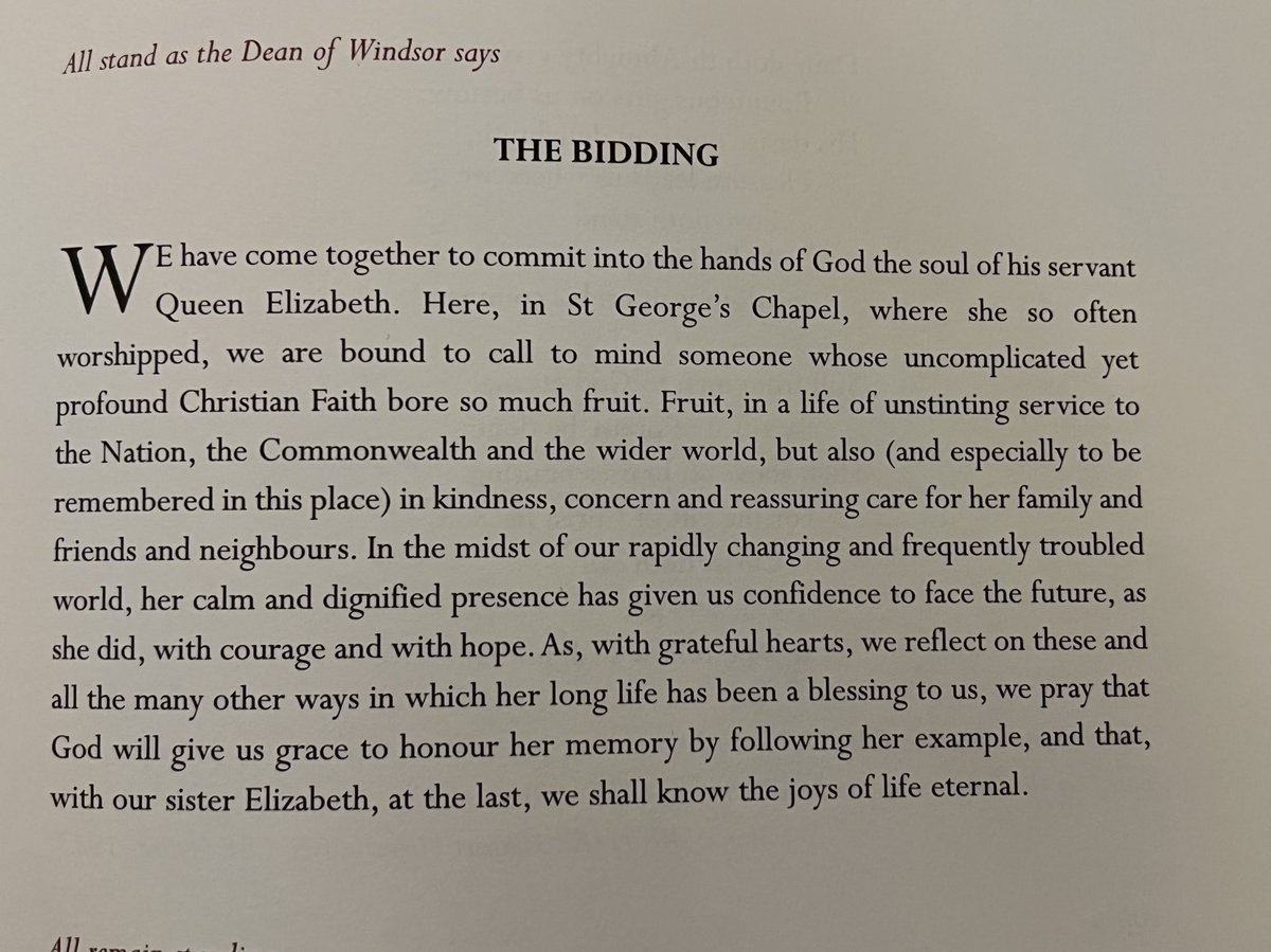 Of all the true and wonderful things that were said about Her Majesty the Queen today this, for me, rang truest, and will stay with me for the longest: