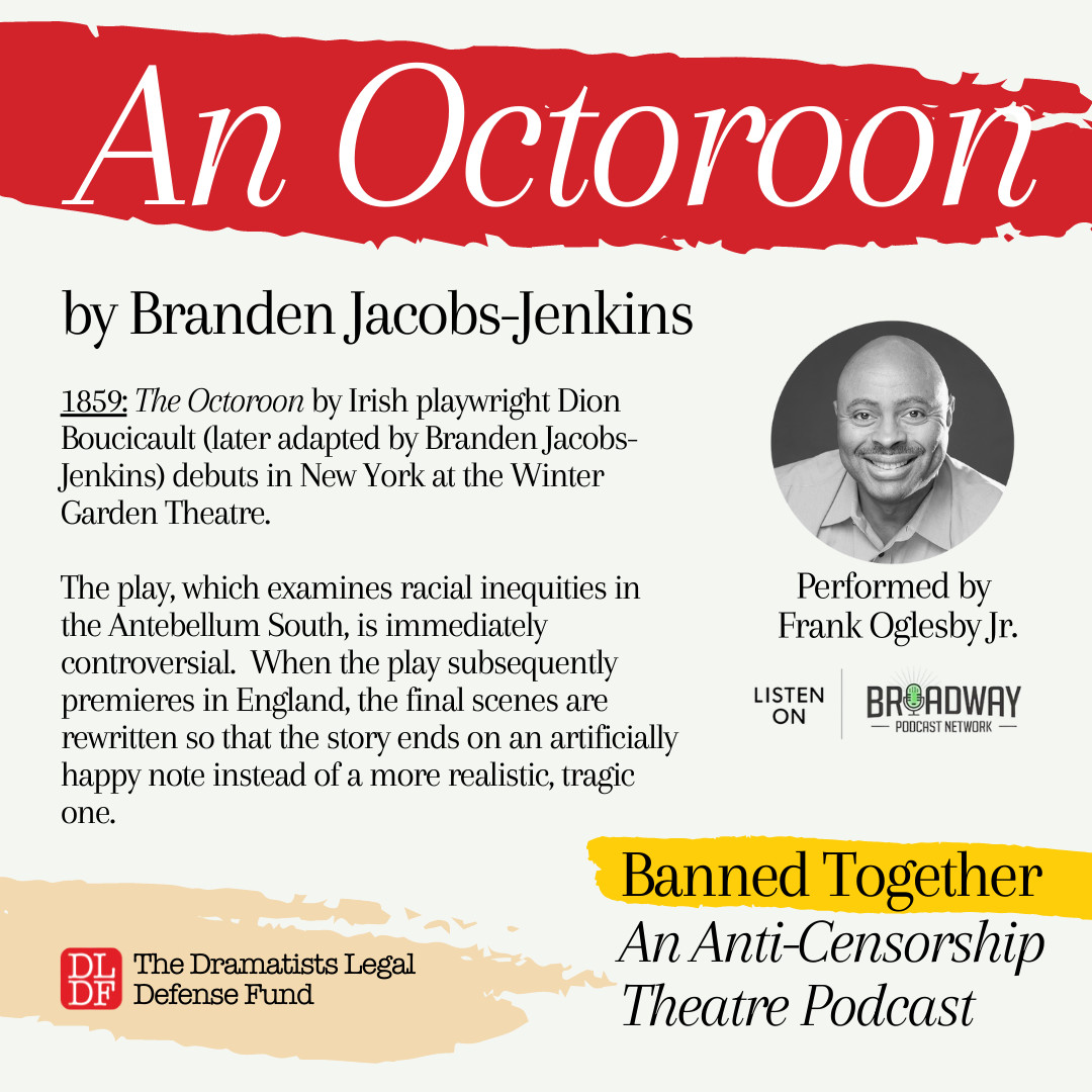 Listen to @frank_pagua perform the opening from 'An Octoroon' by Branden Jacobs-Jenkins! Our #BannedBooksWeek podcast includes songs, scenes, and monologues from 11 shows that have been banned or censored. broadwaypodcastnetwork.com/bpn-live-repla… @bwaypodnetwork #BannedTogether