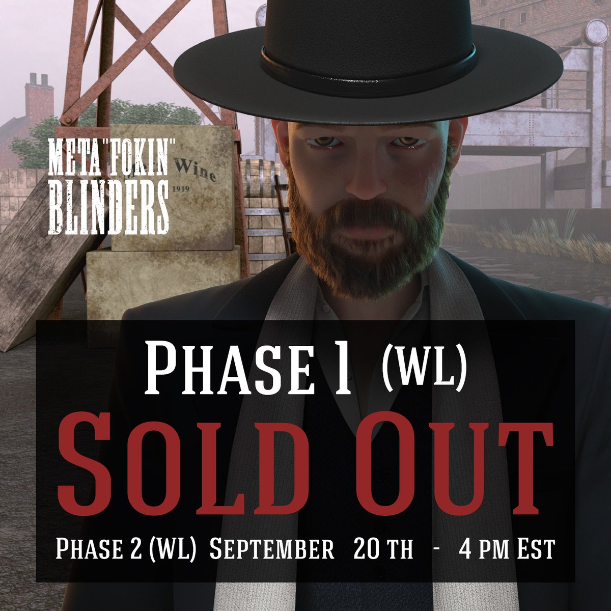“The Phase 1 has officially SOLD OUT in less than 1 hour !🚀

Your next opportunity (PHASE 2), starts tomorrow September 20th at 4 PM EST 

Remember that this collection will bring @hodlsocialmedia to life 

#DontFokWithTheBlinders 
#MintOfTheDay #SolanaNFT #SoldOut
