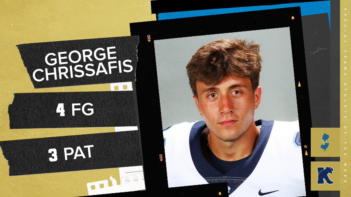 KeanAthletics's tweet photo. Chrissafis Tabbed @NJACSports  Special Teams Player of the Week https://t.co/kvkKN5VPtf @KUFootball212 @CoachGarrett53 @d3football https://t.co/JY1sJJqShU