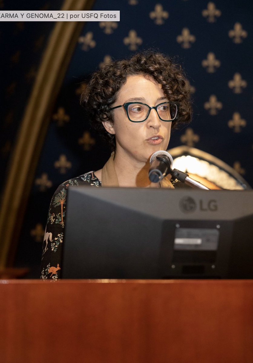 USFQ_Ecuador's tweet photo. El 14 de septiembre se ofreció la exitosa conferencia "Karma vs. genoma. ¿Tienen algo en común?" a cargo de la profesora Caroline Bacquet, PhD en Biología Molecular y monja zen, con la asistencia de 160 personas entre estudiantes, profesores y asistentes de la comunidad. https://t.co/XgzhoddLLs
