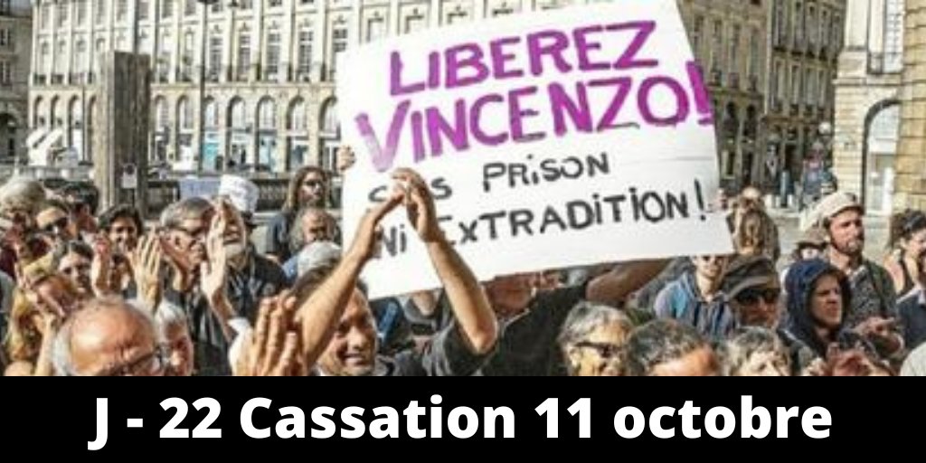soutienvincenzo's tweet photo. Rassemblement le samedi 24 sept à #Nantes à 12h au Miroir d'eau (face au château). Hors de question de se soumettre. Vincenzo doit rester en France
 #droitsfondamentaux 
#mae #genes2001 #libertedemanifester https://t.co/twYAFK09EA