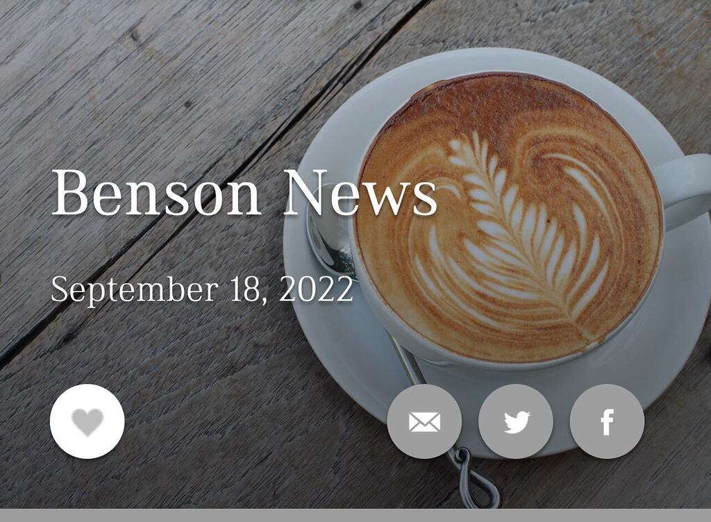 bensonbears1's tweet photo. Checkout this weekβs Benson News! 9/18/22 | https://t.co/yjRtnDhR5X | Link in bio. ππ»#BensonNews #BensonBears #BackToSchool https://t.co/uqV1DzPhKz https://t.co/hQeBHJeLPF