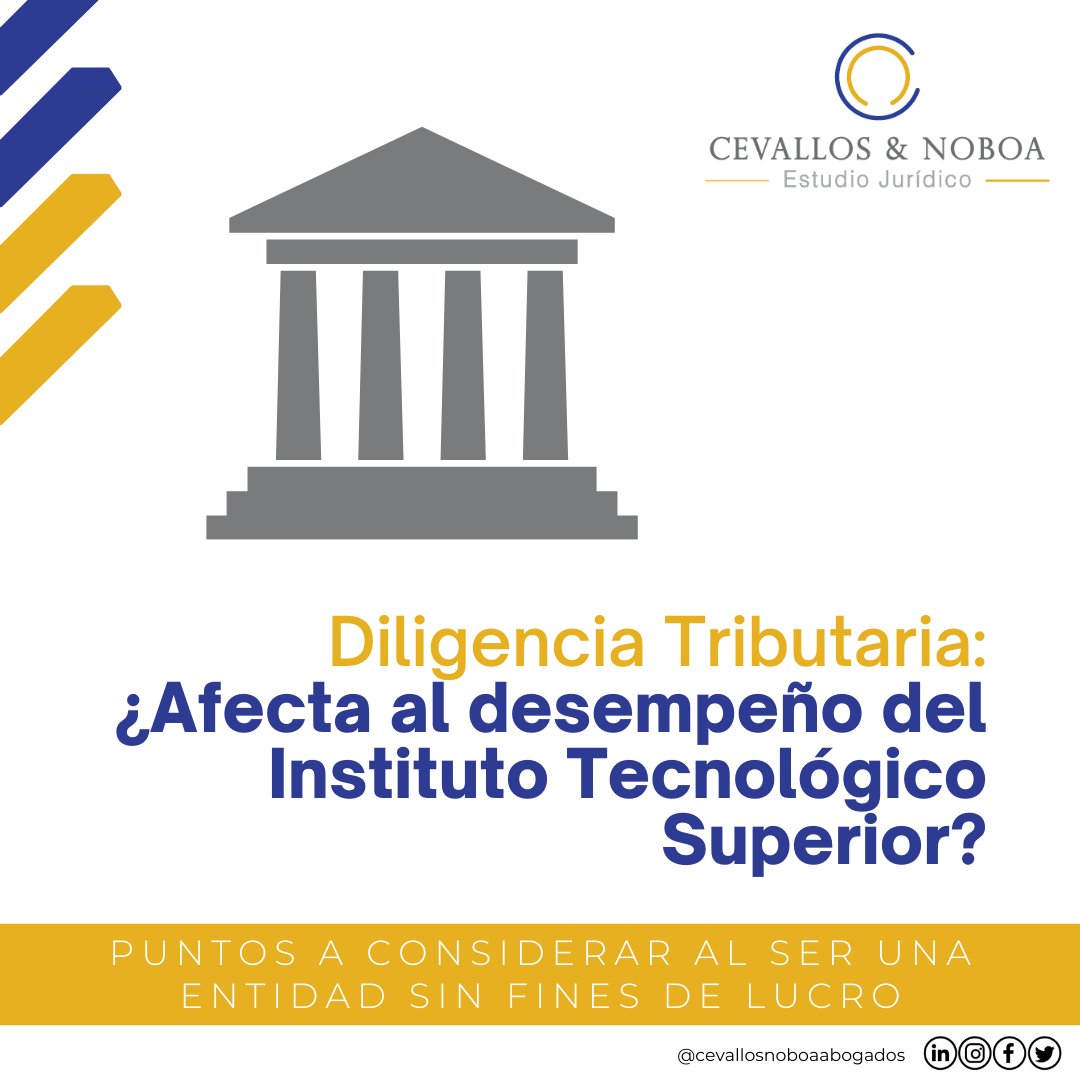 CEVALLOSNOBOA's tweet photo. [#DiligenciaTributaria]
Cuáles son los organismos de control de los Institutos Tecnológicos Superiores? y qué controlan? La diligencia tributaria aporta significativamente al desempeño del  #ITS. Asesórese adecuadamente y consúltenos.
#Impuestos #EntidadesSinFinesDeLucro #SRI https://t.co/oJ355j2YQk