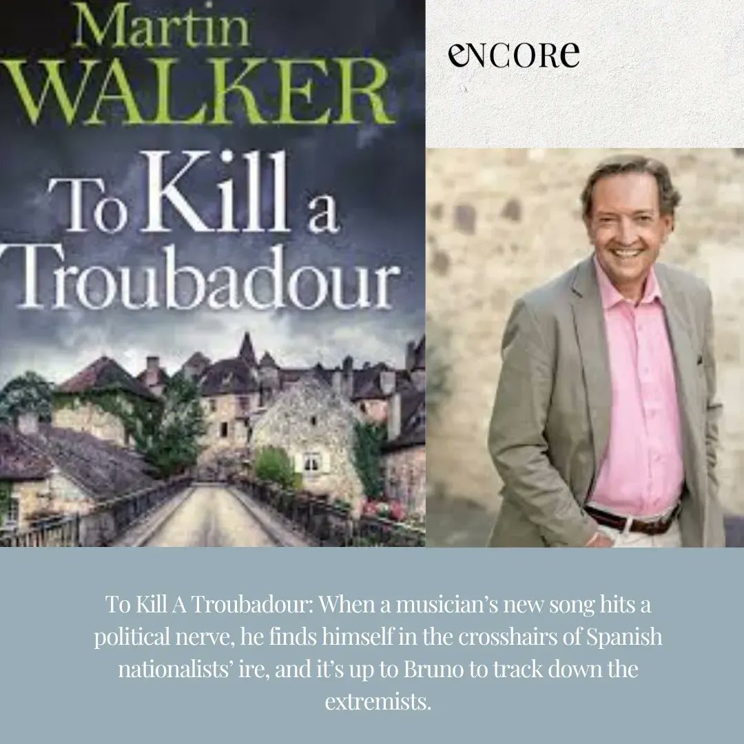 Jenny__Biz's tweet photo. Best selling author Martin Walker on Encore on The Joys of Binge Teaching podcast, talking about his latest book, To Kill A Troubadour.  Set in the beautiful Perigord region, The Dordogne Mysteries are the perfect combination of mystery and escapism. https://t.co/SiJtdytJy5 https://t.co/OWiV3fshdb