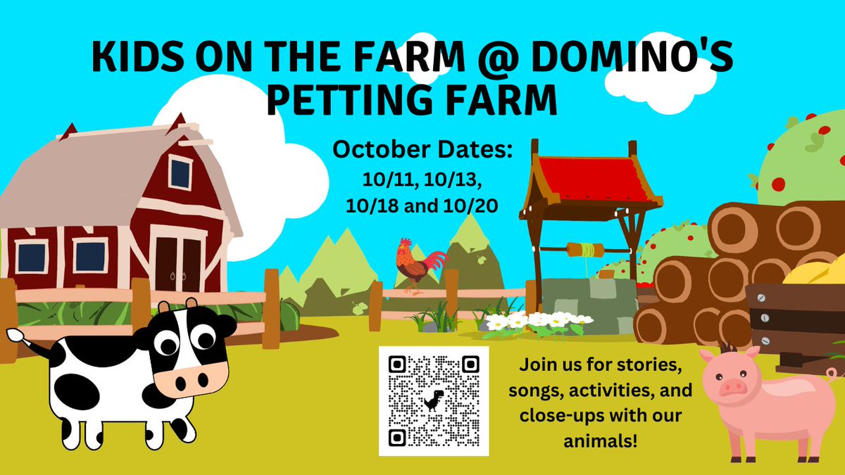 petting_farm's tweet photo. Kids on the Farm October dates are out! Join us for stories, songs, and fun with our animals! The link to sign up is here: 
https://t.co/eY58Gscaxw

We hope you can make it! https://t.co/zqi4WNO3gk