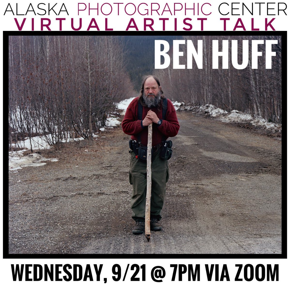 akphotocenter's tweet photo. Please join us for the APC Virtual Artist Talk this upcoming Wednesday night (9/21) at 7pm when we'll have Ben Huff of Juneau with us!

Zoom link for 9/21 at 7pm:
https://t.co/6eQQwkibnk

#photography #artisttalk #photowednesdays #virtualartisttalk #benhuff #juneau #icefogpress https://t.co/bdQCOkcCgD