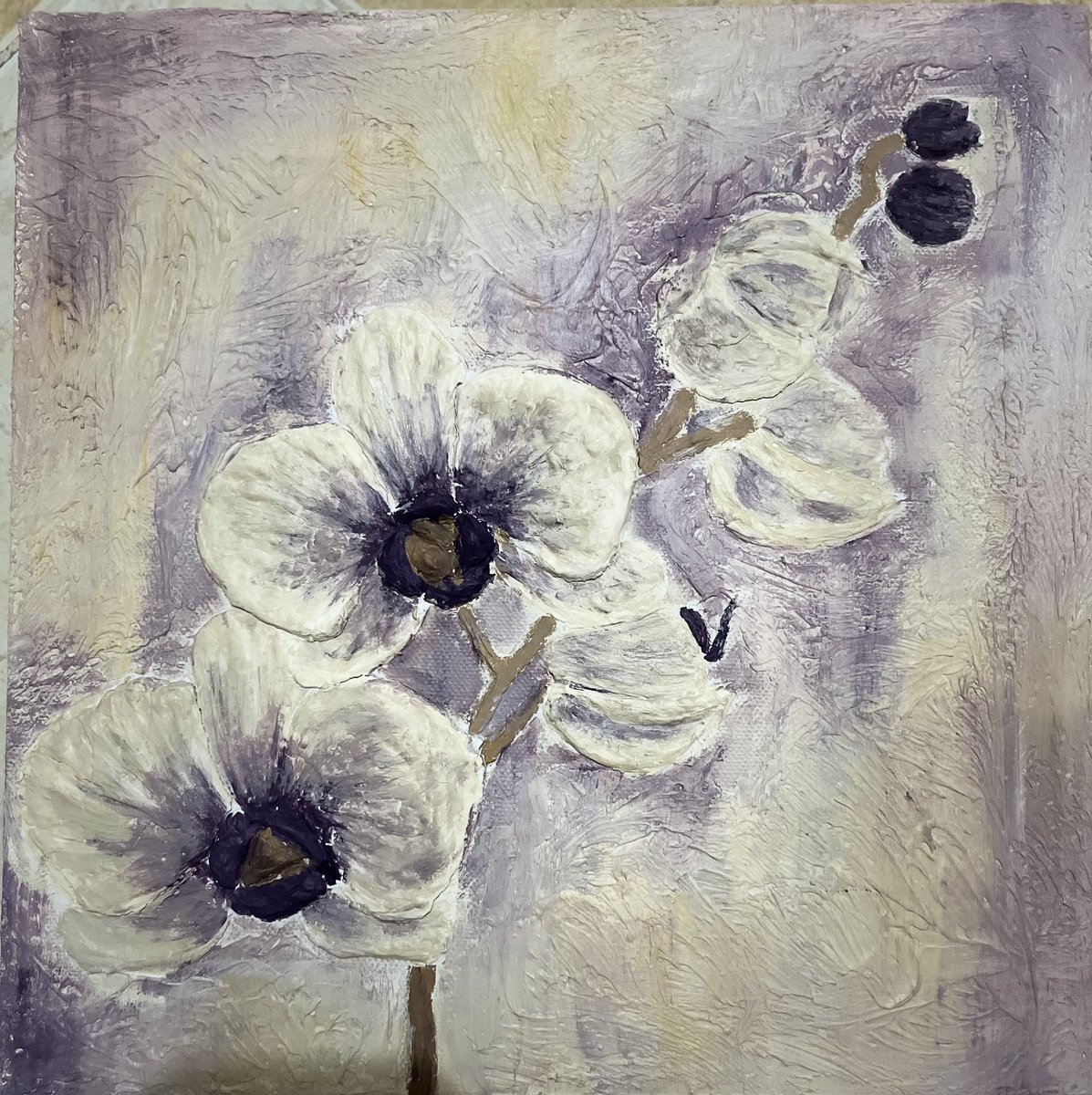 haidy_Ibrahim26's tweet photo. First time texture art ✨✨. Orchids 🌺💜. #texture_art https://t.co/Mq3vFa484c
