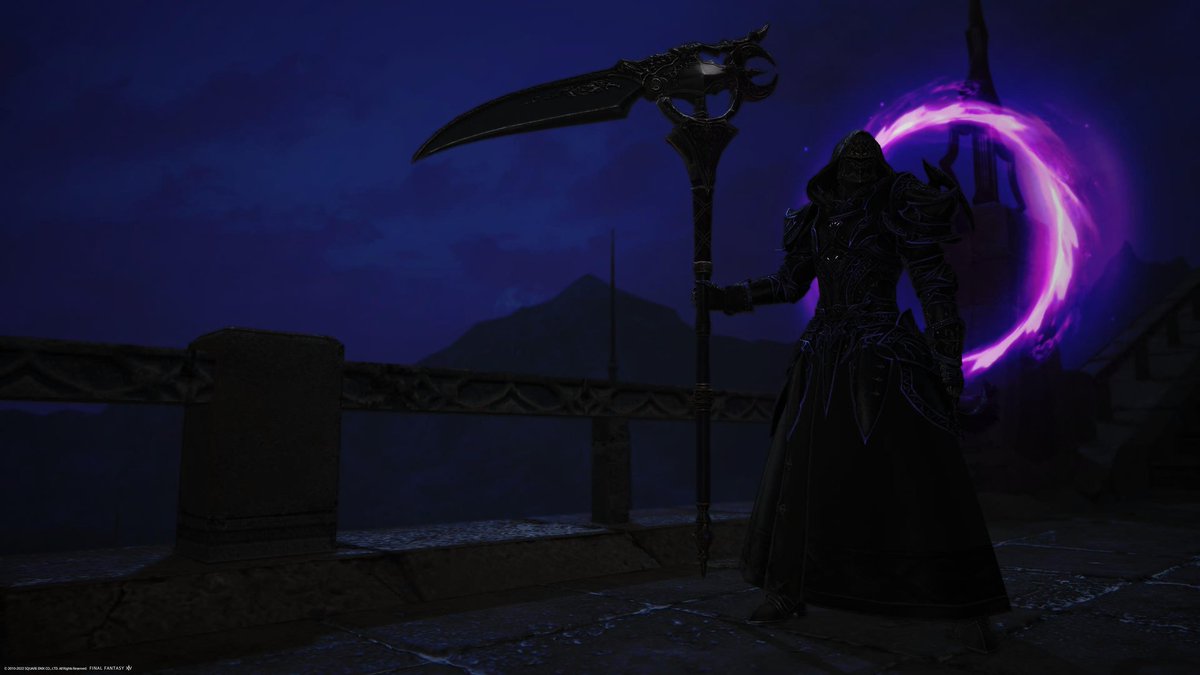 Lugarshumps's tweet photo. Finally leveled my reaper to 90 and had to setup a glam for it. #FFXIVScreenshots #FFXIV https://t.co/4rCLBsFyyR