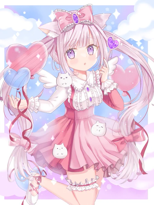 空猫ちゃん#空の日 #illust 