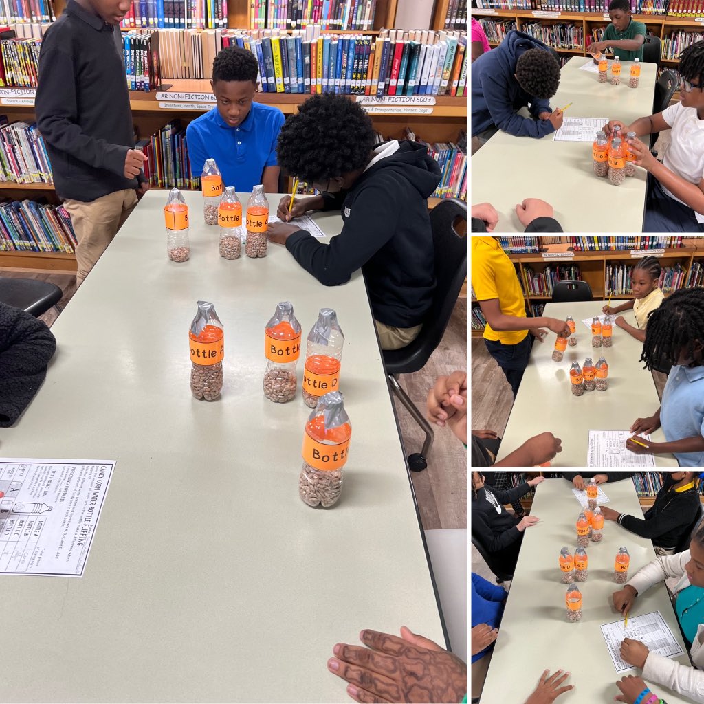 bolivar_middle's tweet photo. 7th and 8th graders in Ms. Robertson’s and Ms. Nelling’s classes had fun working on predicting &amp; collecting data with bottle flips! #STEM https://t.co/PupcjQpRWq