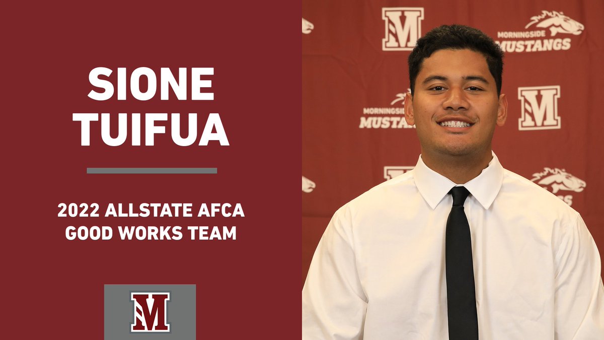 MsideMustangs's tweet photo. 🏈 Morningside's Sione Tuifua has been named to the 2022 Allstate AFCA Good Works Team!

Read more at https://t.co/COxgPISZHv https://t.co/cVr8X4pmHX