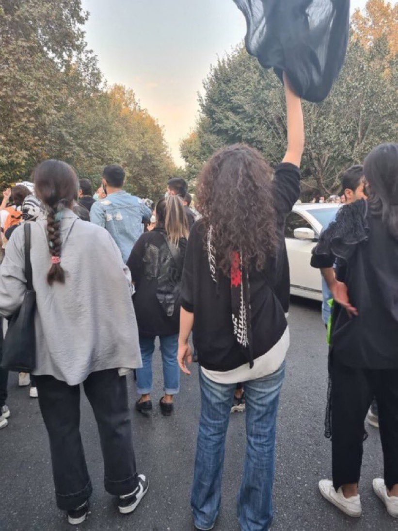 MounirSatouri's tweet photo. Il se passe quelque chose en Iran : dans tout le pays des jeunes femmes luttent pour leurs libertés et le droit de ne pas être voilées. #Respect et #solidarité  
#MahsaAmini #Téhéran https://t.co/9WPlf6aXfW