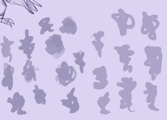 Designing characters from random blotches is fun and can produce very silly results 