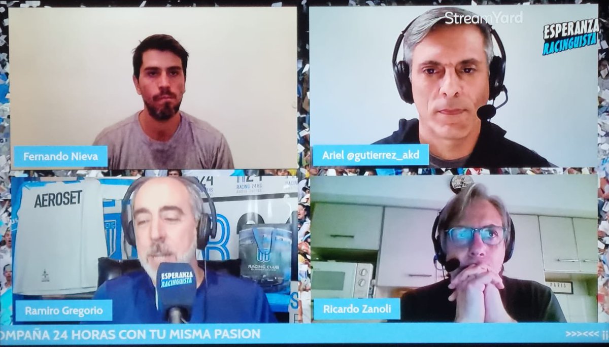 fnieva's tweet photo. La cuestión Arias, hipocresías, proyecciones y la necesidad de que los seres humanos sean robots. Gracias @EspeRacinguista por la charla! @RamiroGregorio #RacingClub https://t.co/Qpbt4n6cHd