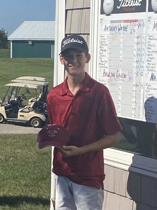 BGbobcatGolf's tweet photo. NLL Tournament today, Bobcats low round of the year 347 Congratulations Brandon, 76, Hole in One #3 and First Team NLL https://t.co/m85uMiRpaq