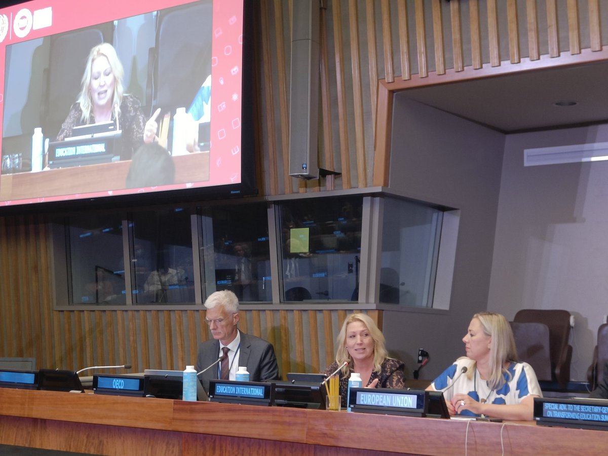 Money spent on my profession should not be seen as a cost but as the investment it is, says <a href="/JohannaJAstrand/">Johanna JaaraÅstrand</a> <a href="/eduint/">Education International</a>, we need 69 million new colleagues &amp; the only way to address that is investing in the profession! #TransformingEducationSummit