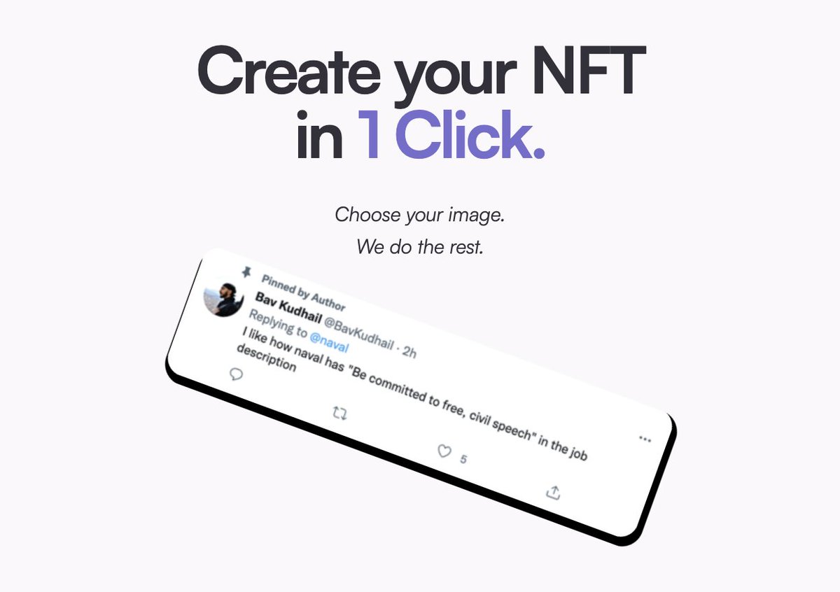 1clicknftz's tweet photo. @BavKudhail @naval Great tweet, deserves to be on-chain ⛓️

https://t.co/wK3Lp4eMUh https://t.co/hMUfhBf0I7