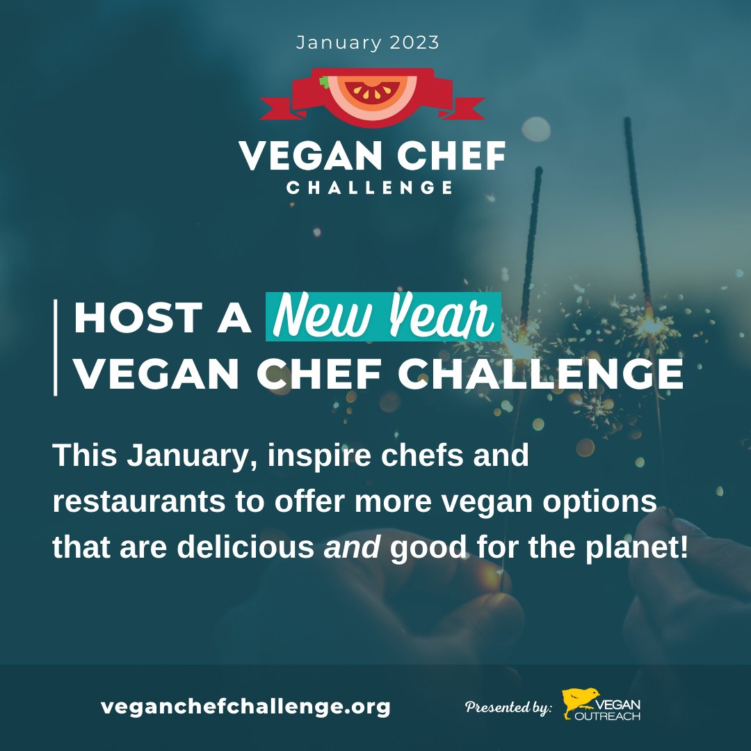 veganoutreach's tweet image. ⚠️We're looking for Vegan Chef Challenge organizers⚠️

Help spread vegan options in your town by teaming up with us to organize a  January Vegan Chef Challenge.  Get info: veganchefchallenge.org