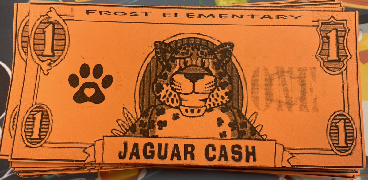 Money💰Money 💰Money💰      Introducing “Jaguar Cash” 🐆💵 <a href="/Frost_ES/">Robert L. Frost Elementary</a> <a href="/LysetteKCooper/">LKC</a> @HISD_Assessment <a href="/DrAliciaMartin/">Alicia Martin</a> #MissonPossible