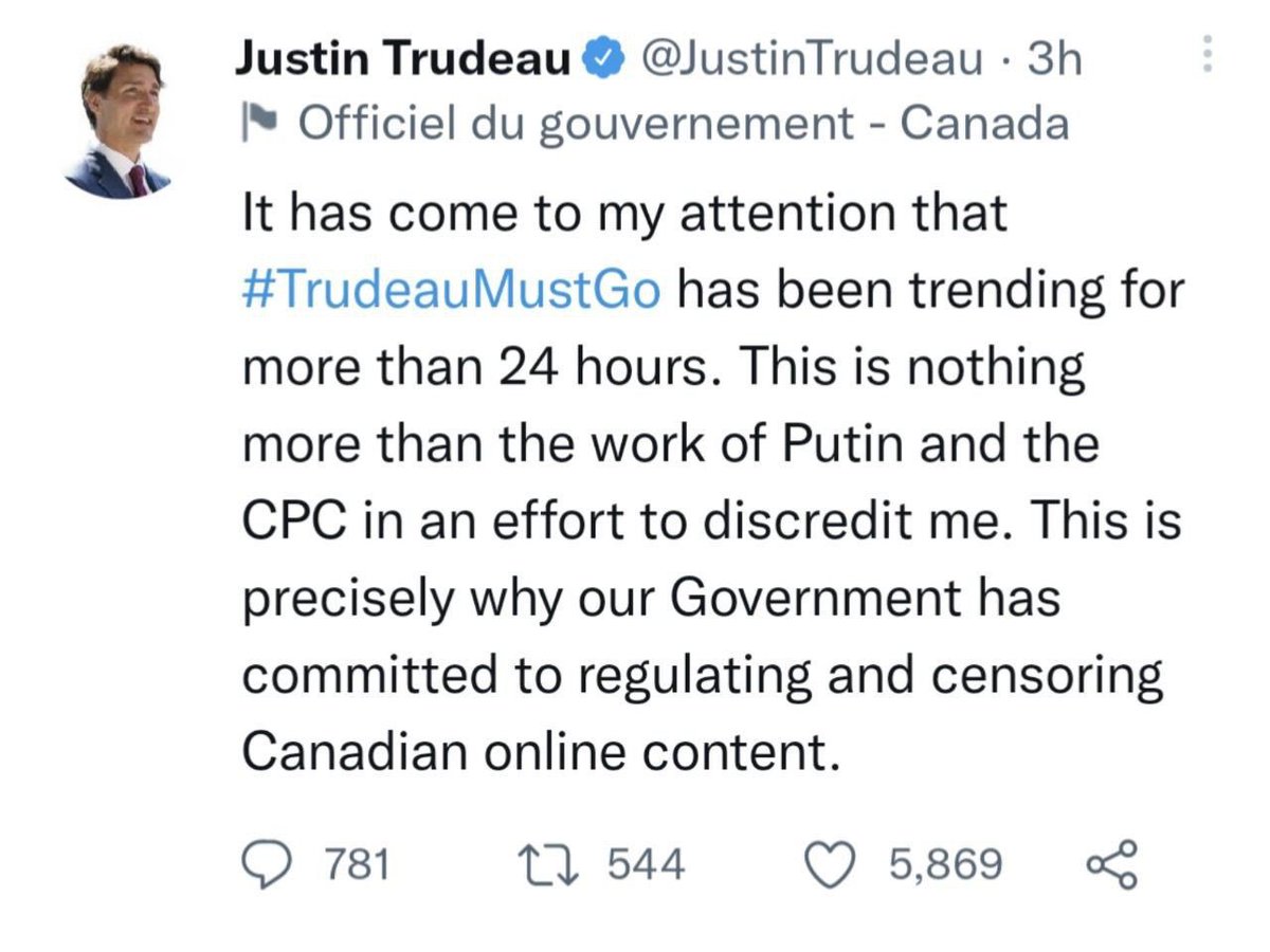 JamieSale's tweet image. Nice try ⁦@JustinTrudeau⁩ your lies and manipulation aren’t working anymore. You’ve been censoring Canadians who go against your tyrannical gov for way too long. It’s game over #crimesagainsthumanity #treason