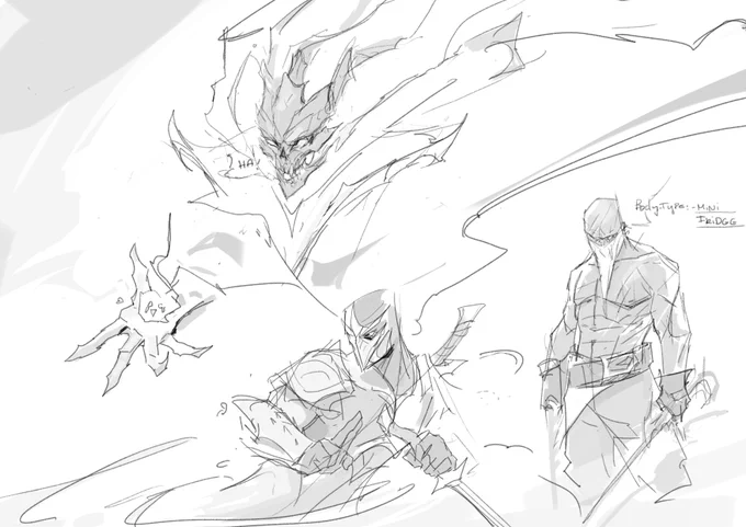 Before sleep some very rough sketches 