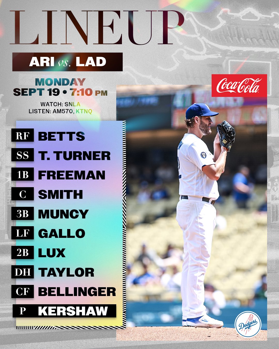Los Angeles Dodgers on Twitter: "Tonight’s #Dodgers lineup vs. D-backs ...