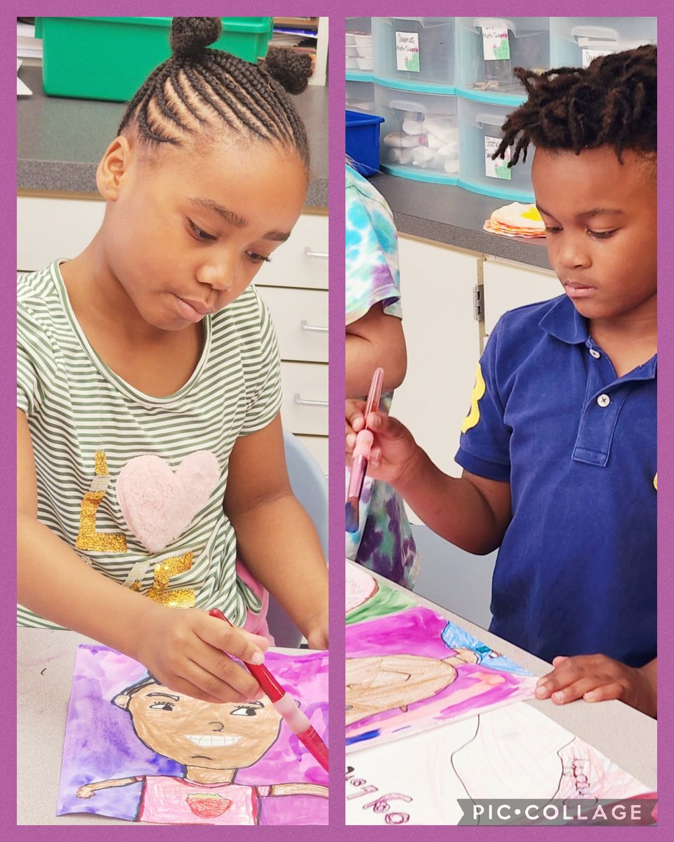 2nd grade painting their self portraits! <a href="/McNeilElem/">McNeil Elementary</a> #Legacymatters
