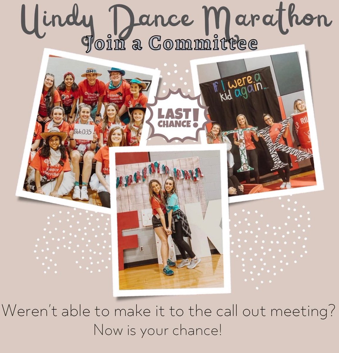 UIndyDM's tweet image. You still have time! Sign up for one of our committees using the link in our linktree! ❤️💛🪩💃🏼 #FTK #dancemarathon #kidscantwait