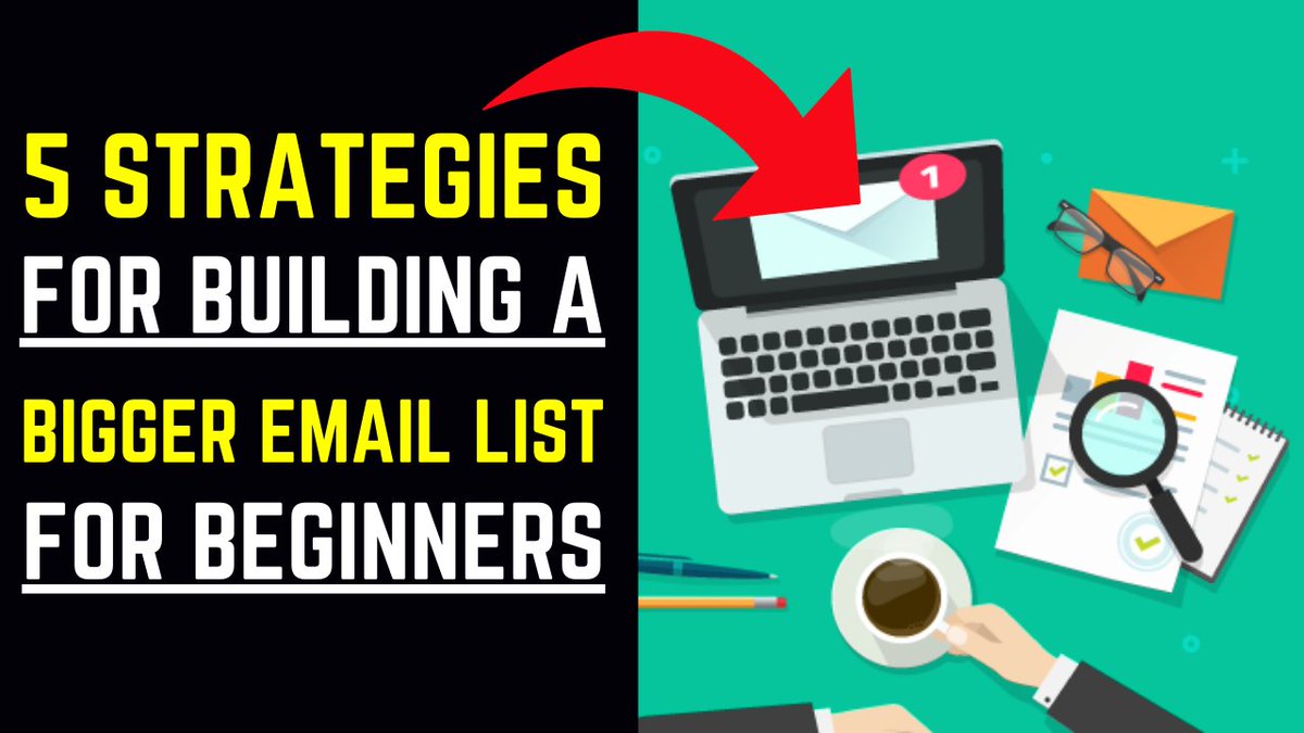 WPLearning101's tweet photo. 5 Strategies For Building A Bigger Email List (For Beginners) https://t.co/s3qWl2fEwM via @YouTube #affiliatemarketing #listbuilding #marketing #marketingtips #emailtips #buildemaillist #startabusiness #learning #emailtips #blogging #emailmarketingtips https://t.co/ilfm9SfPGi