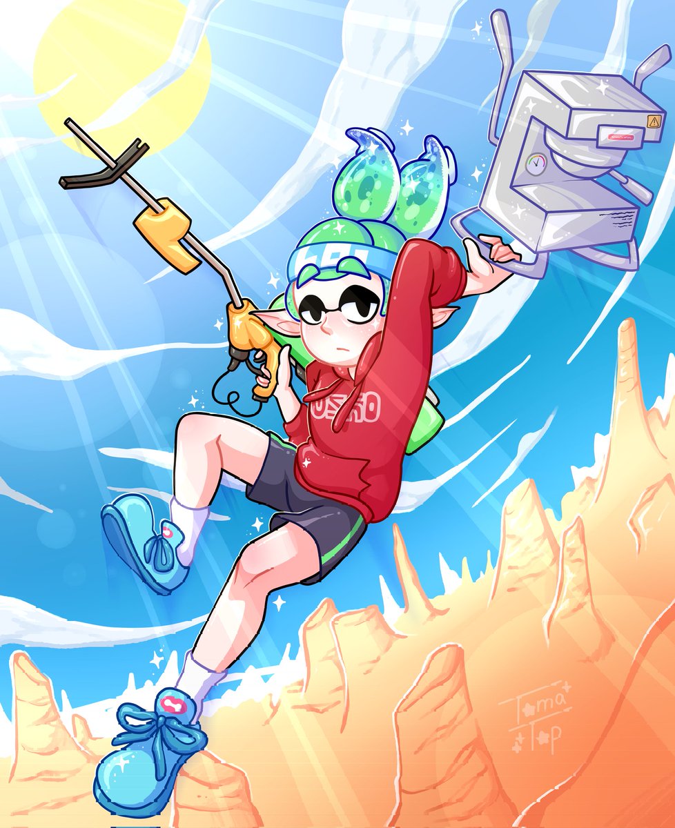Tops_Toma's tweet photo. ✨OCTO CANYON ✨
Background practice with the boy!

#Splatoon3 #Splatoon #Nintendo #NintendoSwitch https://t.co/EdsmukIZSB