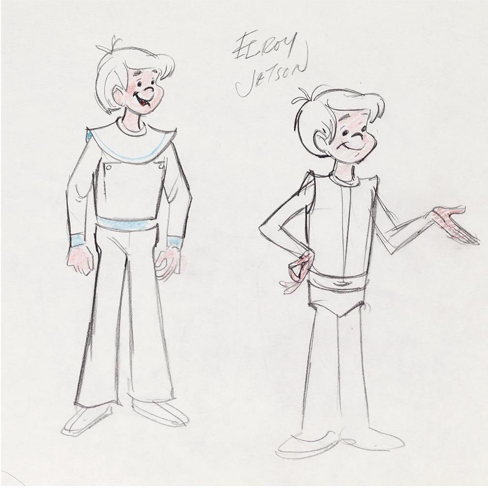 JustHannaBarbed's tweet image. Here’s scrapped concept art of a Jetsons spin-off from the 1970s.

featuring older versions of Elroy and Judy Jetson